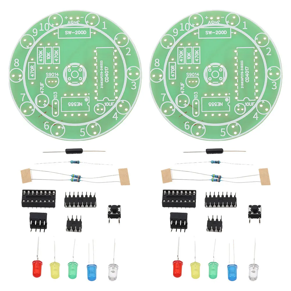 

2 Sets Practice Electronics Diy Training Panel Comprehensive Components Beginners Hobby Projects Mini
