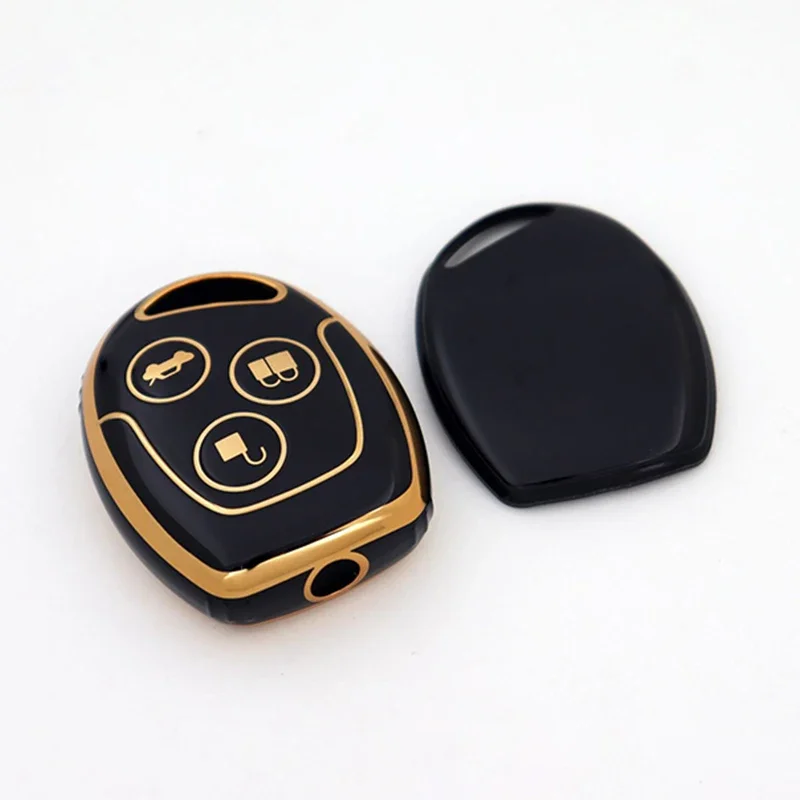 3 Buttons Remote Shell Fob Holder Protector for Ford Focus Mondeo Festiva Fusion Suit Fiesta KA TPU Car Key Fob Case Cover