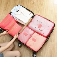 6pcs Set Travel Storage Bags Suitcase Packing Set Storage Cases Portable Luggage Organizer Clothes Shoe Foldable Organizer 2