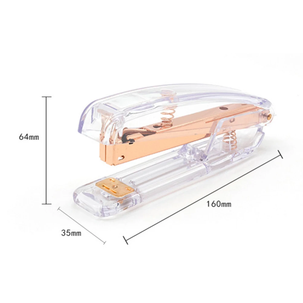 

Rose Gold Desktop Stapler Classic Modern Design Stapler for Office (1 Pcs Stapler + 1 Box Staple)