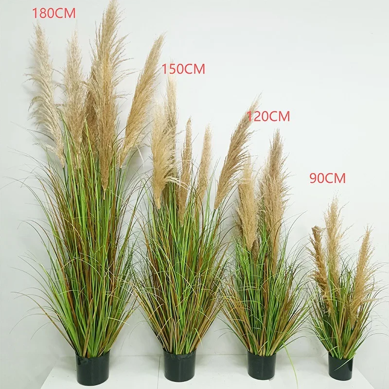 

Artificial Grass Plant Garden Decoration Tall Potted Aritificial Grass Timothy Grass Decoration Gardens Decorations