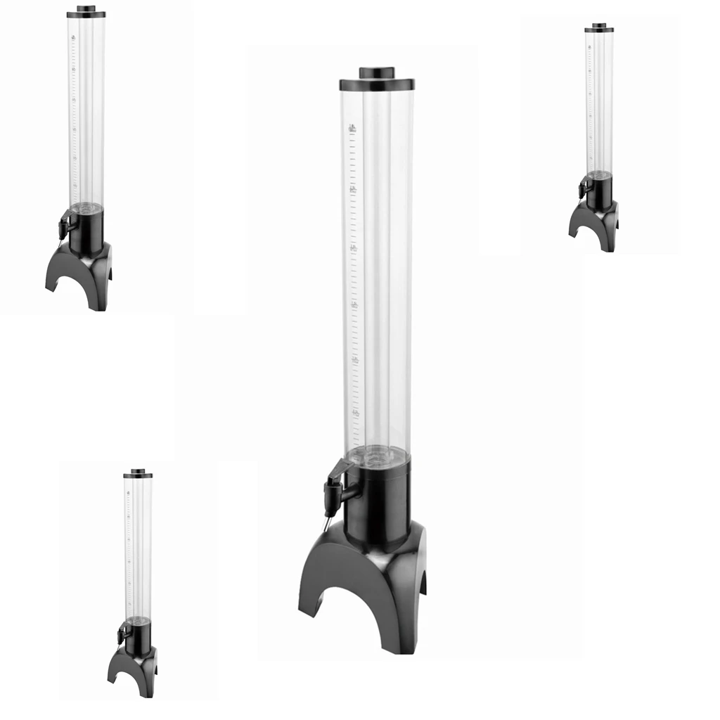 4 Units in One, Beer Tower for Men, Clear Beverage Dispenser, Included Ice Tube, Home Bar Party, Best Gift for Men, 100 Ounce