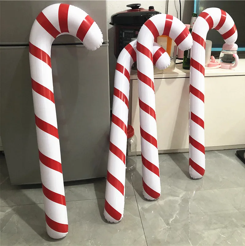 2024 Giant Christmas Decoration Inflatable Christmas Canes Lollipop Balloon for Home Xmas Tree Ornaments Home Outdoor Decor