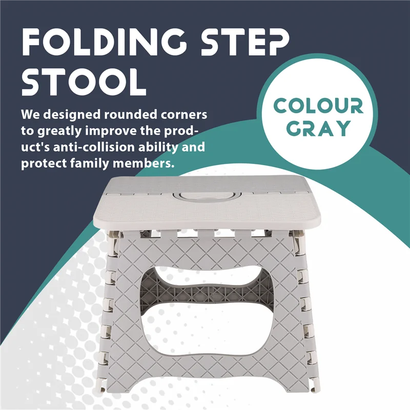 

Practical-Folding Step Stool - Portable, Small Size For Easy Storage, Easy For Adults To Use In The Bathroom, Garden, Kitchen
