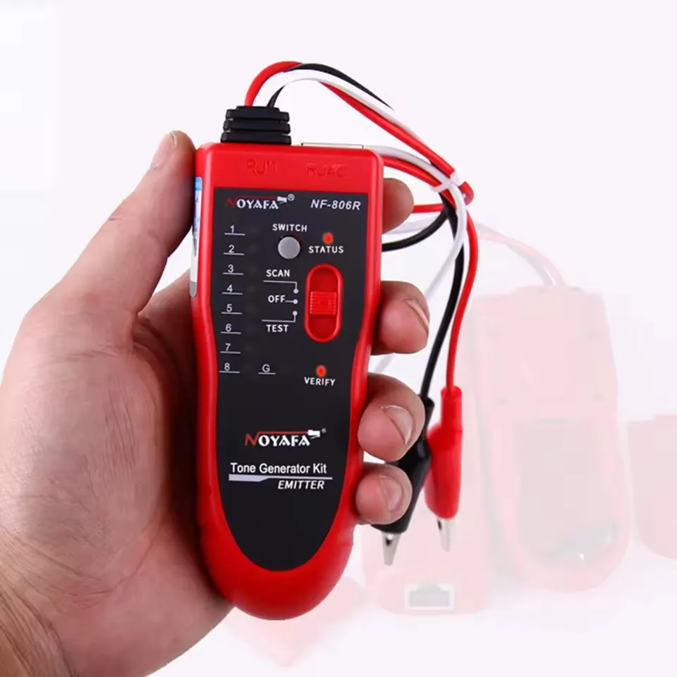 

NOYAFA NF-806R Тестер сетевого кабеля Ethernet LAN Test Wire Tracer RJ45 RJ11 Line Finder Светодиодное освещение Выдерживаемое напряжение