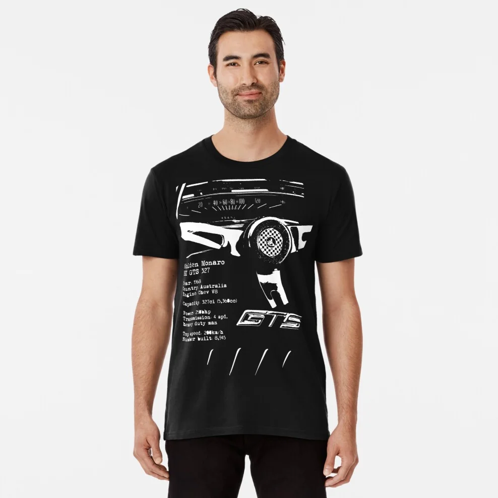 Monaro GTS 327 Muscle Car T Shirt. New 100% Cotton Short Sleeve O-Neck Casual Mens T-shirts Size S-3XL