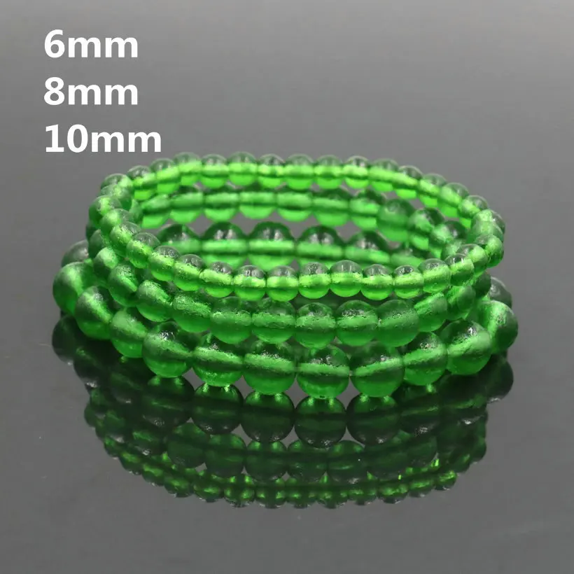 6/8/10mm Green Moldavite Czech Meteorite Bracelet Impact Glass Rough Stone Hand Catenary Energy Beads Bracelets for Women Men
