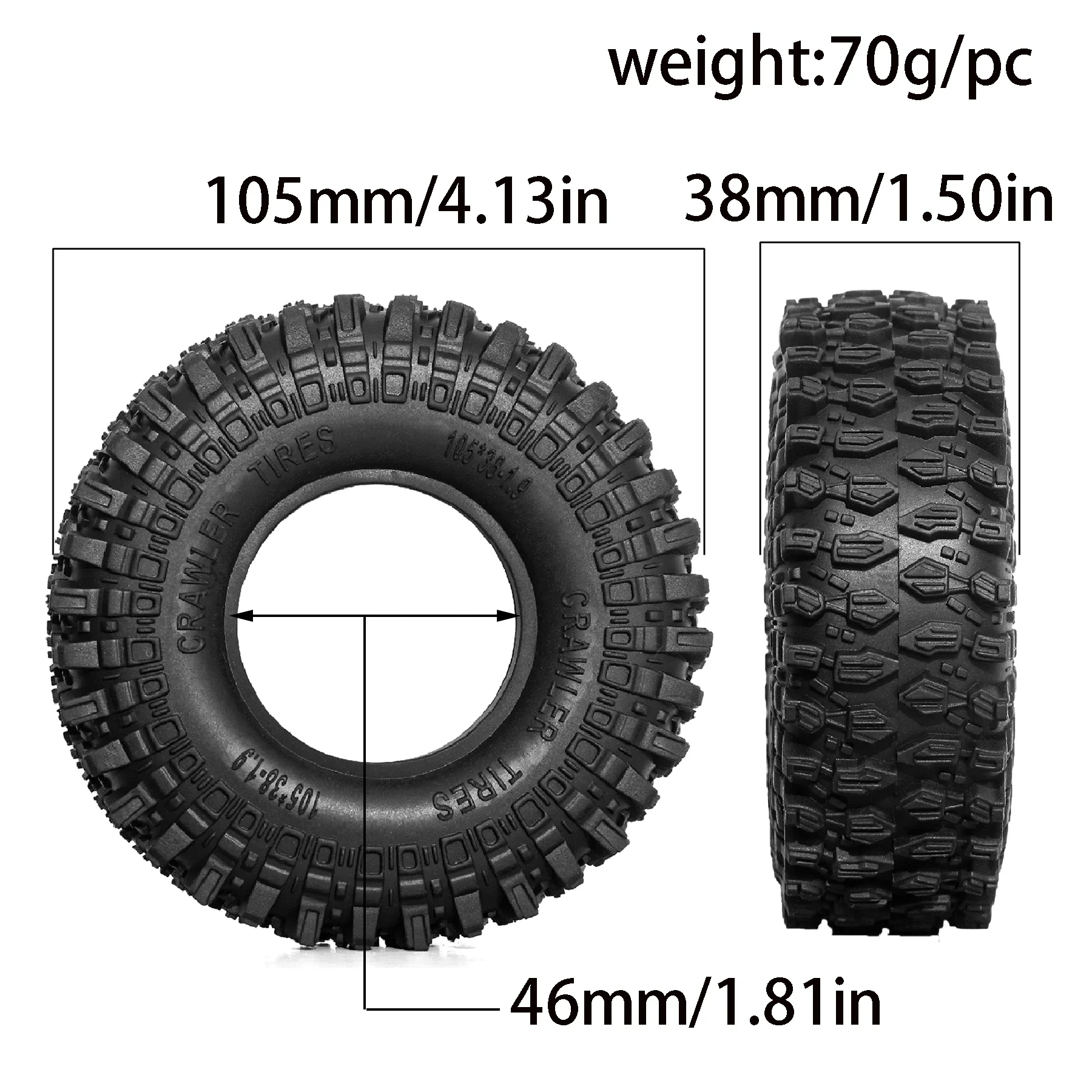 4PCS 105mm 1.9\