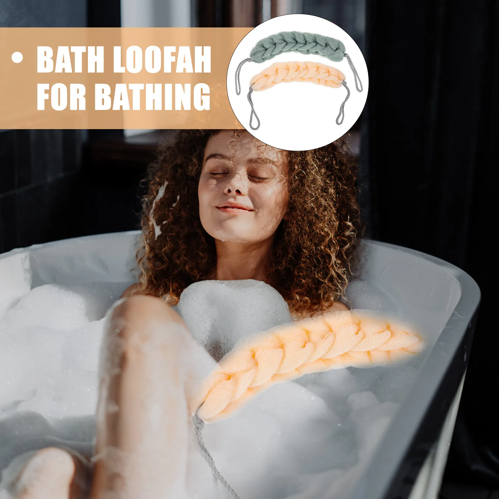 

2Pcs Bath Shower Loofah Comfortable Body Scrubbers Household Shower Balls Skin Cleaning Gentle Exfoliating Puff