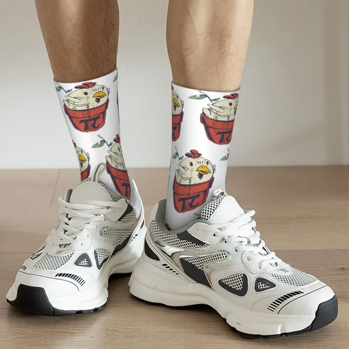 Calcetines largos de pollo para hombre y mujer, medias Súper suaves, medias de Humor de matemáticas, todas las estaciones, regalo de cumpleaños, 3,14