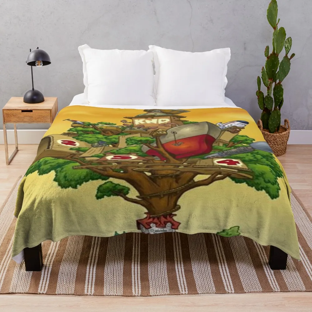 

Knd tree house Throw Blanket All Season Lightweight Soft Blanket for Bed