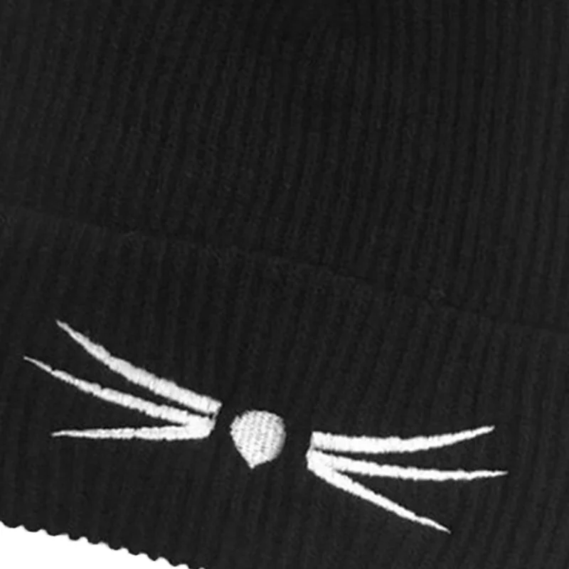 Gorro de invierno para mujer lana orejas gato visón sintético - imagen 3