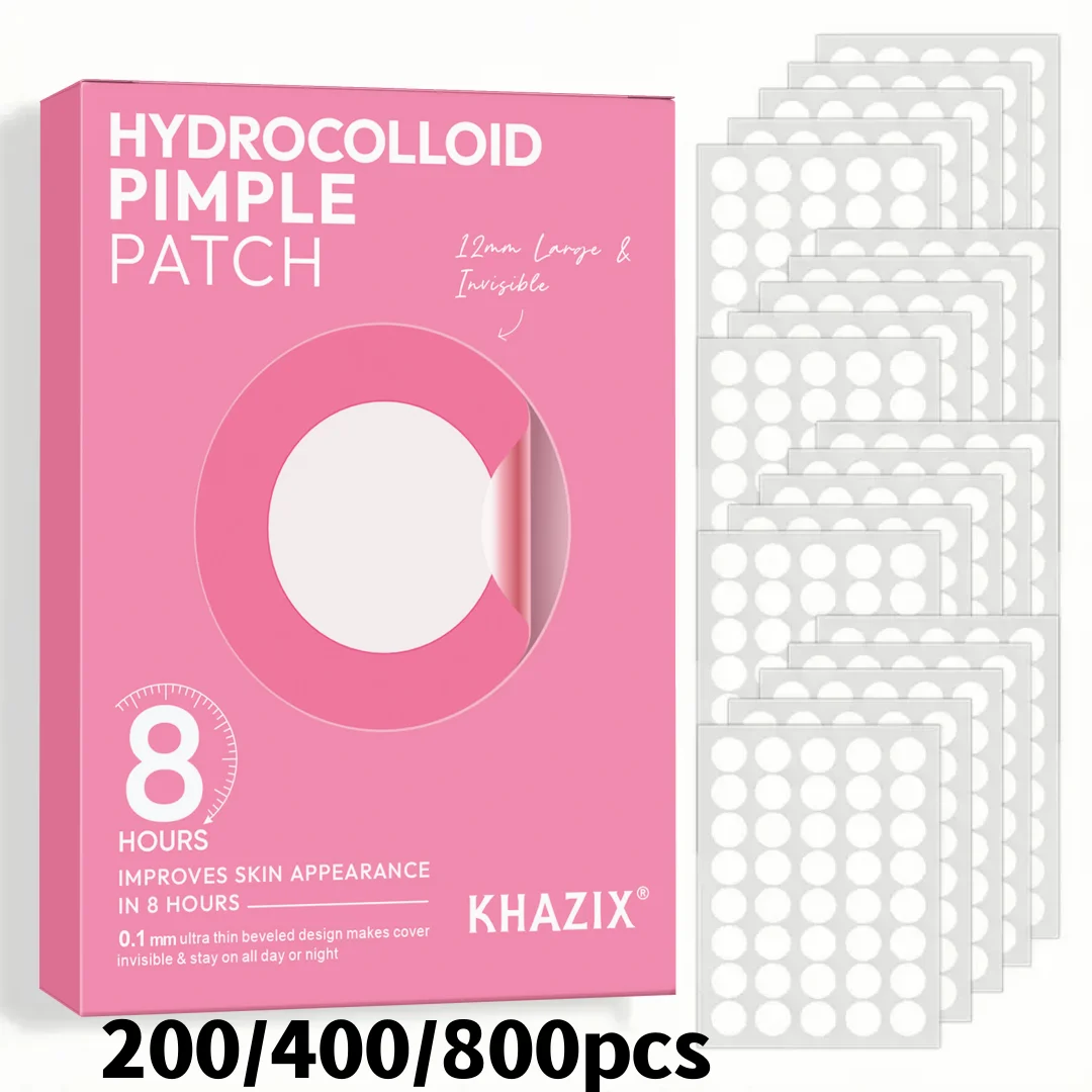 แผ่นแปะสิวแบบใส 200/400/800 ชิ้น ทรงกลม ใช้ได้ทั้งชายและหญิง แผ่นแปะสิวไฮโดรคอลลอยด์ บางเฉียบ ระบายอากาศได้ดีเยี่ยม อ่อนโยนต่อผิว