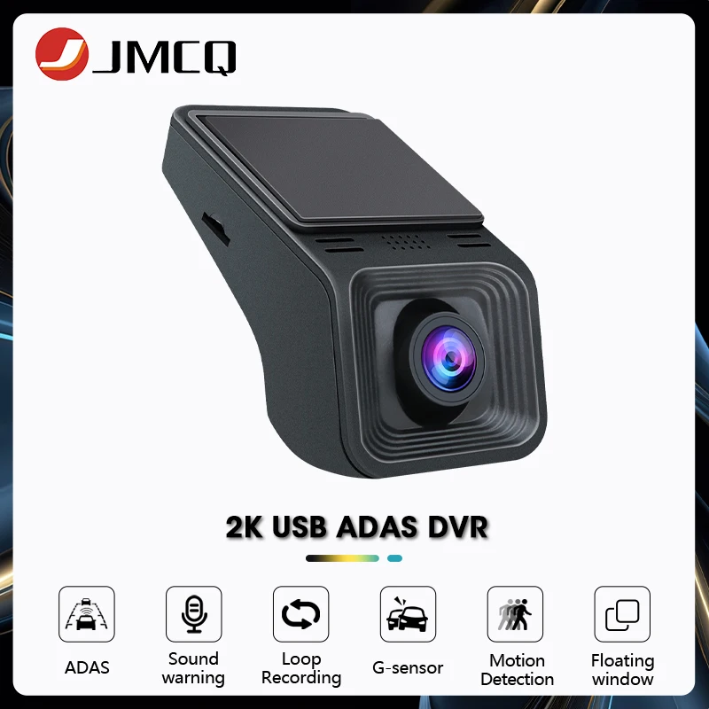 JMCQ 울트라 리얼 2K ADAS 자동차 DVR 로거, 안드로이드 멀티미디어 플레이어, 고급 카메라, G 센서, 루프 레코딩, 2560*1440, USB