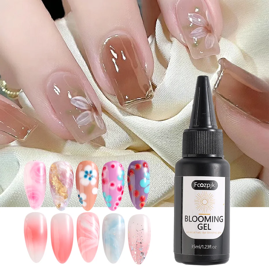 35ml Transparen Blooming Nail Gel Wash Painting Smudge Design Nail Art Gels Varnishes DIY Manicure Material Accessories #LEFC-YR