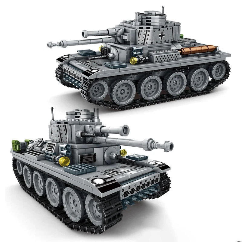 World War II Germany Military Weapon LT-38 Light Tank Classical WW2 Vehicles Model Building Blocks Kits Bricks Kids Toys Gifts