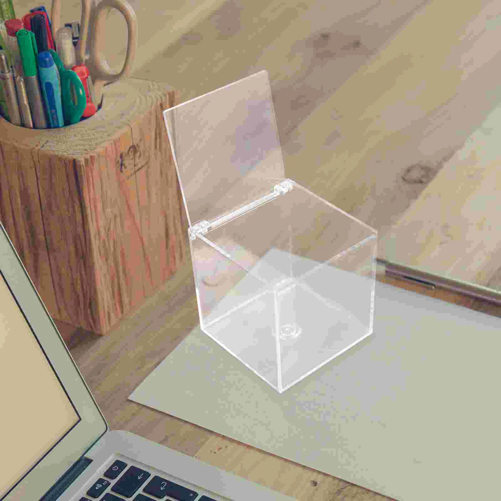 Model Display Case Paper Clip Holder for Desk Boxes Accessories Aesthetic Clear Figurine Storage Handicrafts Container