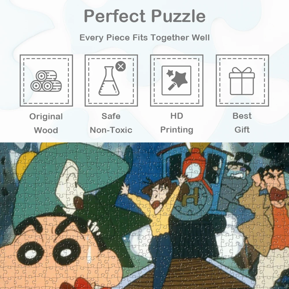 크레용 신찬 직소 퍼즐 Shinnosuke 및 친구 만화 교육 장난감 만화 시리즈 DIY 종이 직소 퍼즐 게임 선물