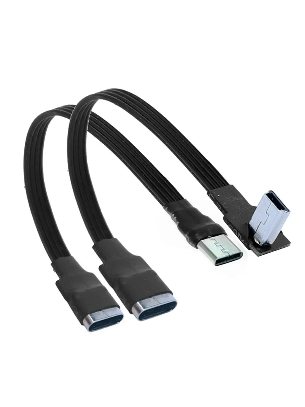 Przejściówka USB do ładowania i transmisji danych, kąt 90 stopni, Type-C żeńskie na Micro/MINI/Type-C/Micro B męskie, 5CM-3M — zdjęcie produktu 7