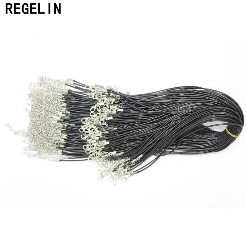 REGELIN Maxi Necklace Collares Collier Diy 9 Colors Sale Chains Pendant Charms Findings 10pcs 45cm Length String Cord 1.5 mm