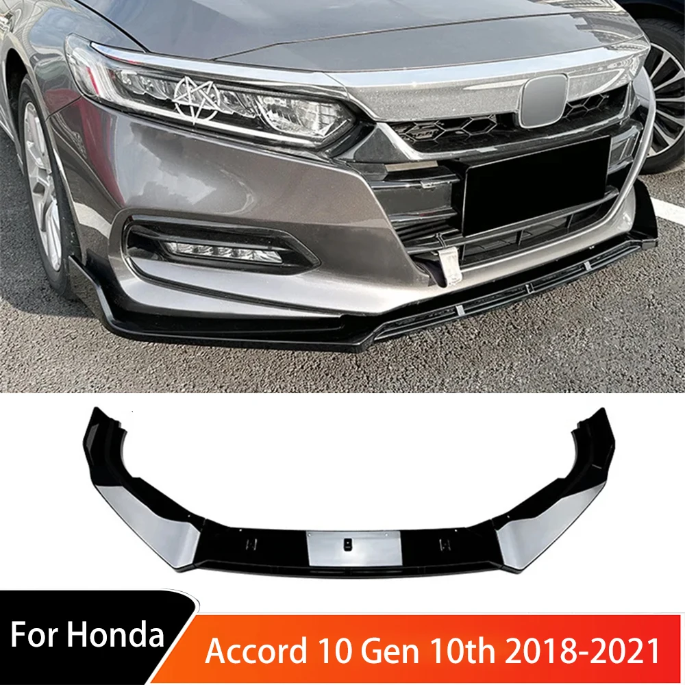 

Front Bumper Spoiler Chin Lip for Honda Accord 10 Gen 10th 2018-2021 Lower Splitter Under Blade Protector Guard Decoration