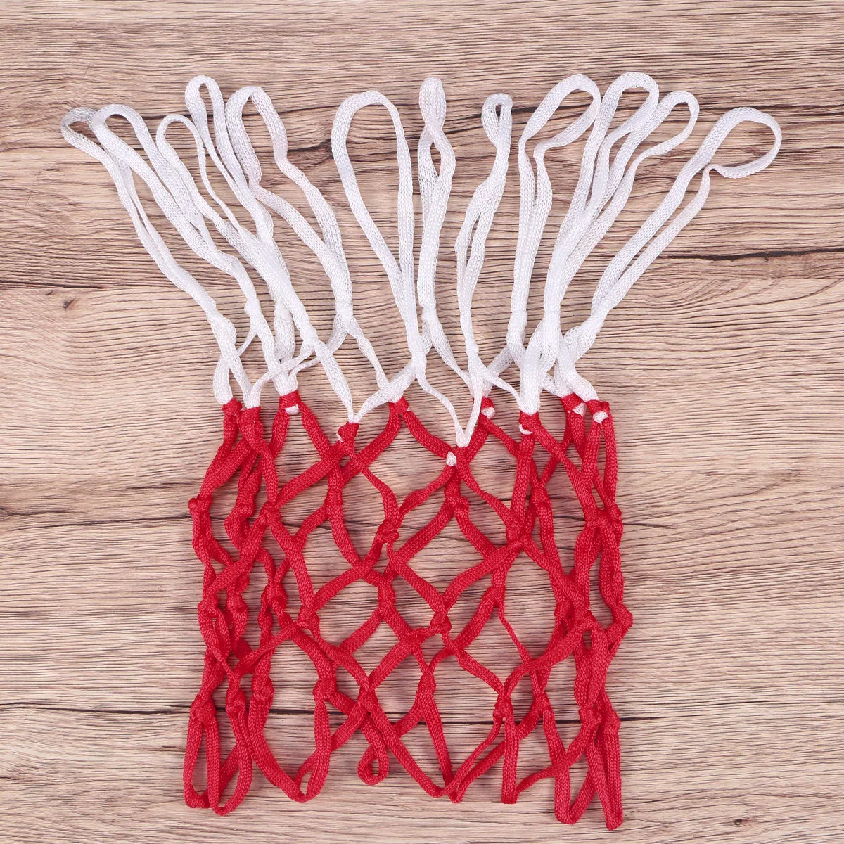 Weatherproof Braided Basketball Net Red White Multicolor Heavy Duty Polyester Polypropylene Indoor Outdoor Sports Official Size