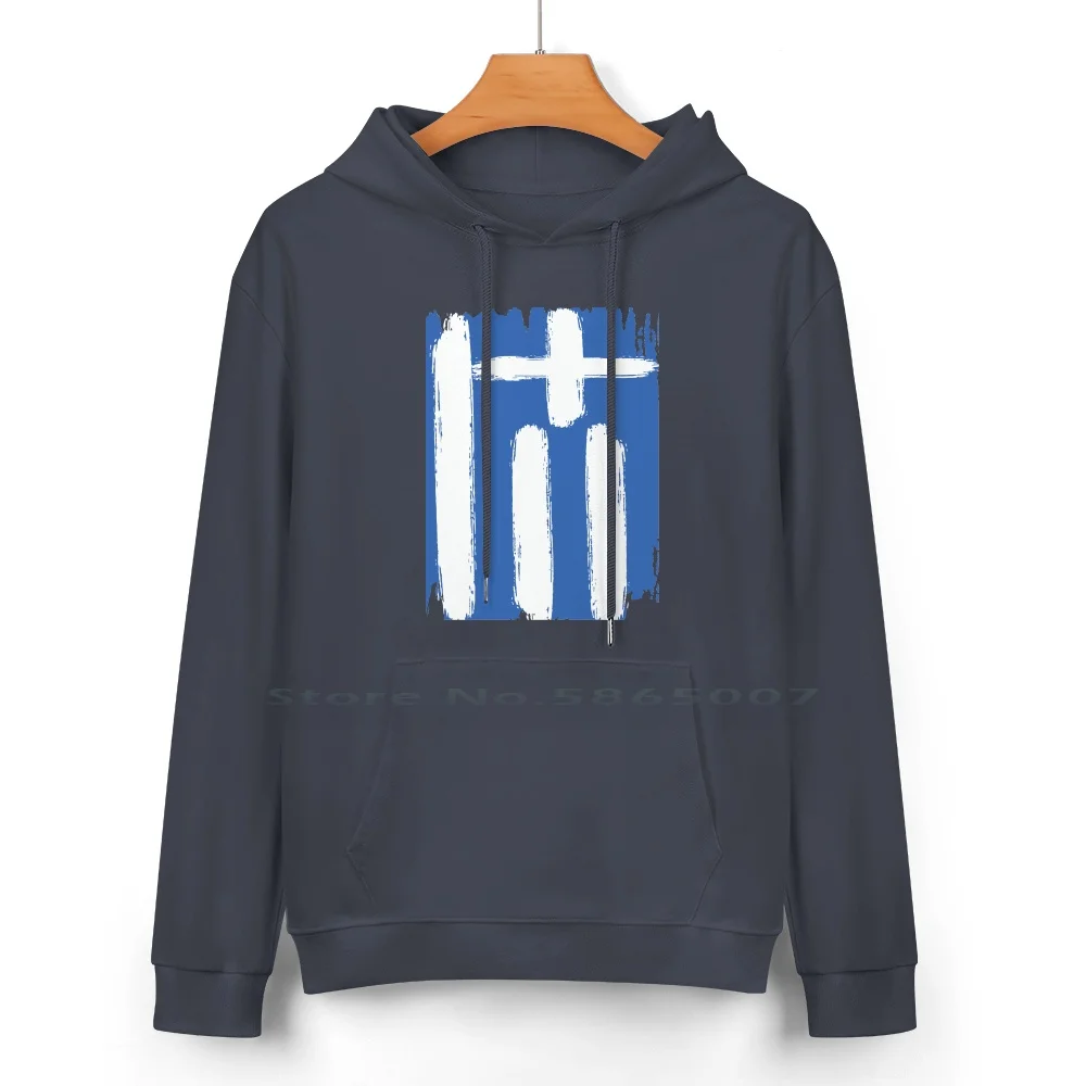 Greek Flag Greece Pure Cotton Hoodie Sweater 24 Colors Greek Flag Growing Up Greek Greece Support Greece I Love Greece Proud To