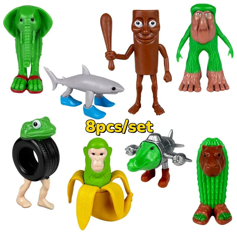 

8Pcs New Shark Theme Educational Toy Set Tung Tung Tung Sahur Tralalero Figure Playtime Figurines for Kids