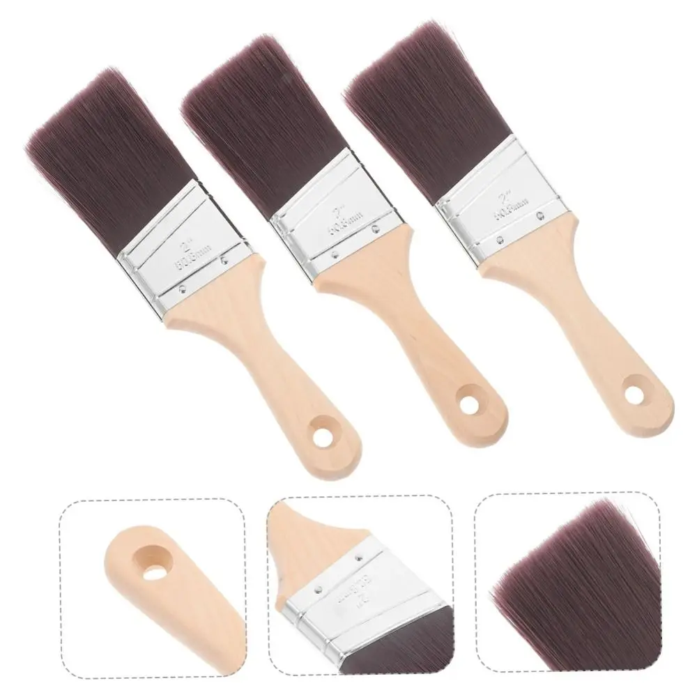 

Thickened Paint Brush Cleaning Tool Soft Bristle Angled Wood Handle Brush Ergonomic Tinplate Wall Brushing Tools Ash Removal