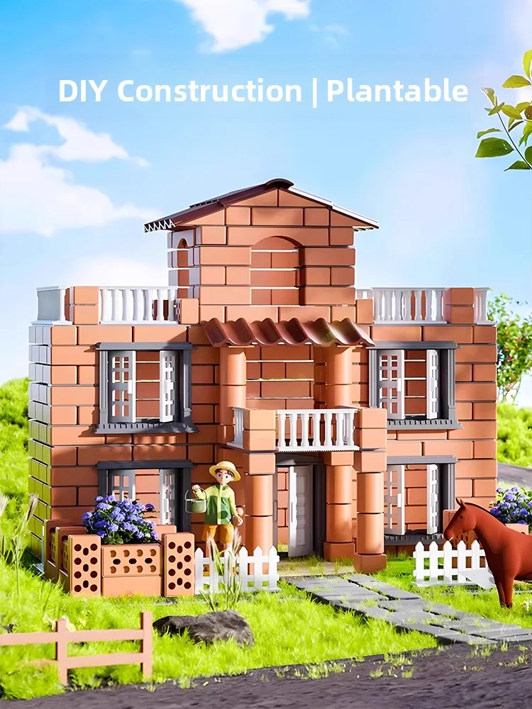 

Детский набор игрушек для сборки «сделай сам», бетонный шик, архитектурный инженер, Ханрт, дом, стена, здание, дом Lang Bri