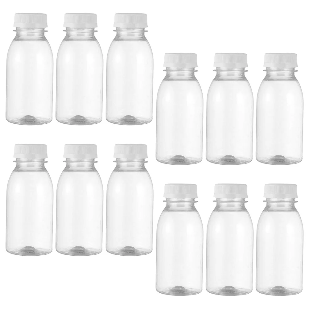 

20 Pcs Reusable Milk Bottle Small Bottles Beverage Holder Travel See Through Water Clear