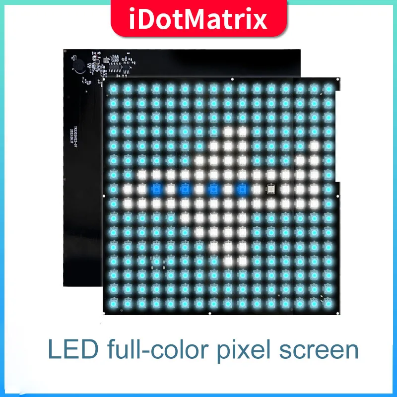 

20X20CM 16x16 Pixel Diy Animated Expression Screen, Led Full-Color Display Screen, Bluetooth Programmable Backpack Screen