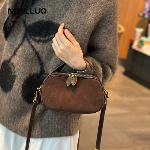 Imagen 1 del producto Bandolera de piel de vaca auténtica para mujer, bolso de mano de cuero de alta calidad, bolso cruzado de diseño lujoso a la moda para mujer