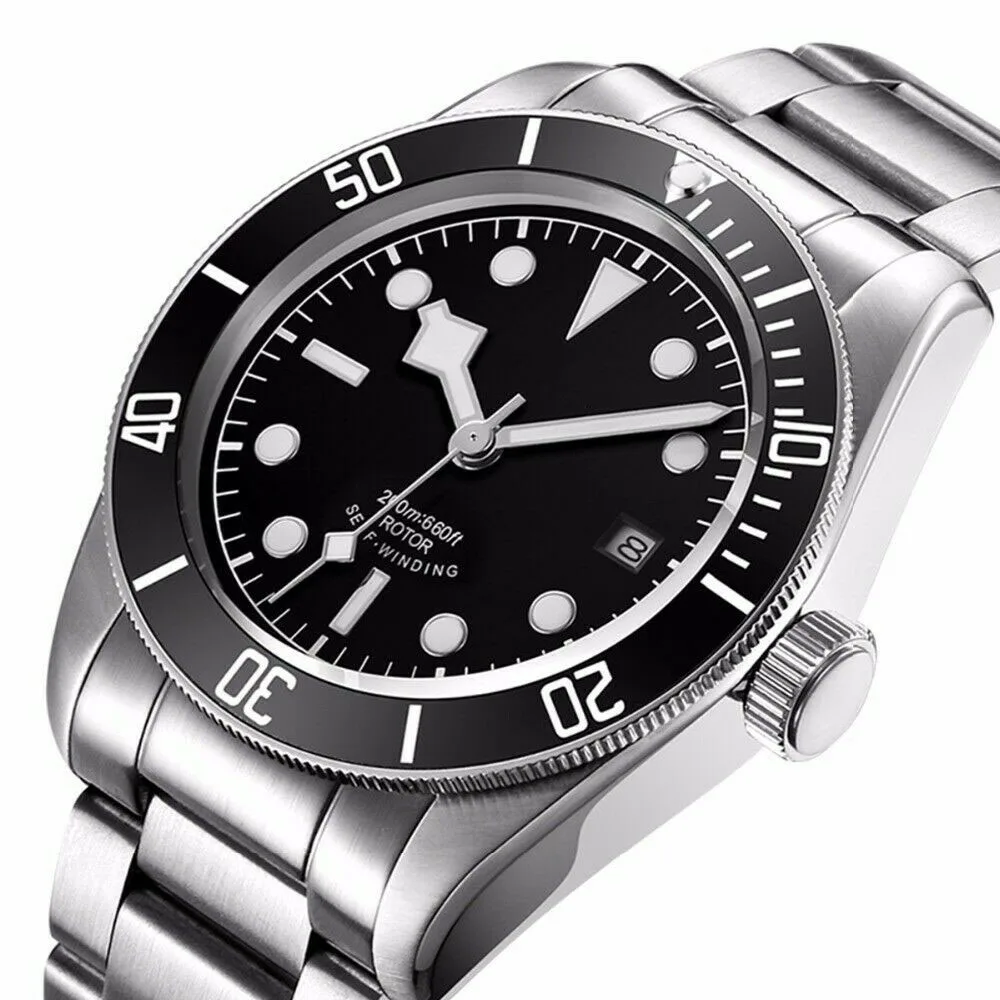 Custom Logo 41mm Men Watch Luxury Mechanical Wristwatches NH35 Automatic Watches 10BARS Dive Sapphire Luminous Watch Men Reloj