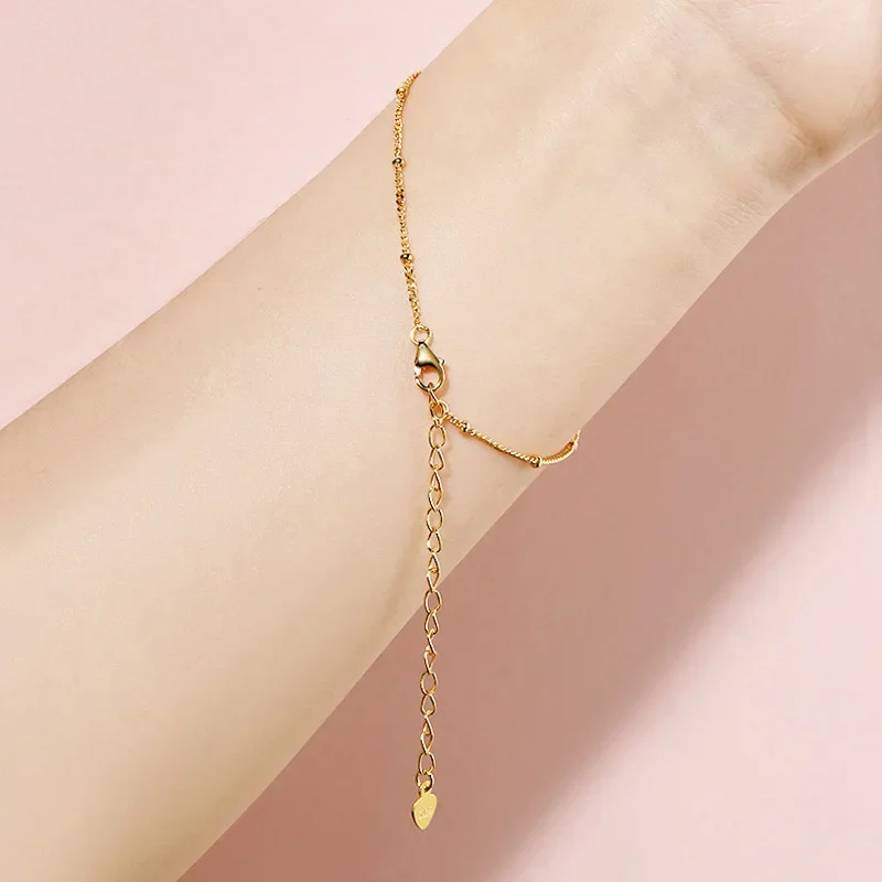 Smyoue 0.3CTTW 15-21cm Adjustable Moissanite Bracelet for Women Classic Sparkling Chain 100%  S925 Sterling Silver Lab Diamond