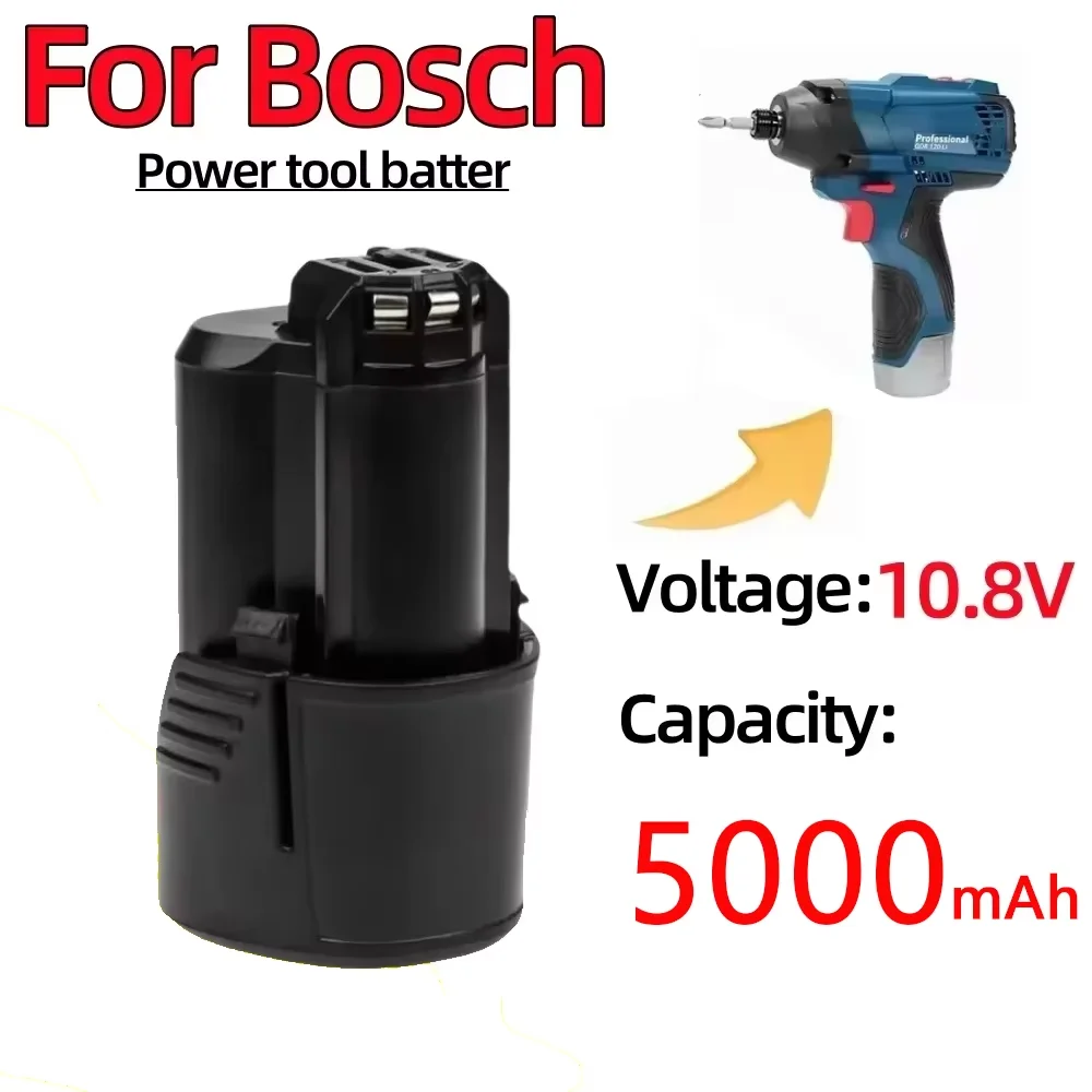 

For Bosch 10.8V 5000mAh Li-ion Battery,CompatibleTSR1080 GSR10.8-2 GSA10.8V Power Tool