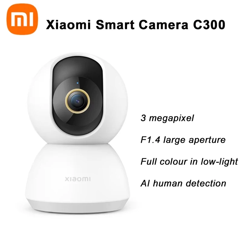 Xiaomi 360° Smart Camera C300 3 Million Pixels AI Human Detection 2K Image Quality  Smart Camcorder Home Security Camera