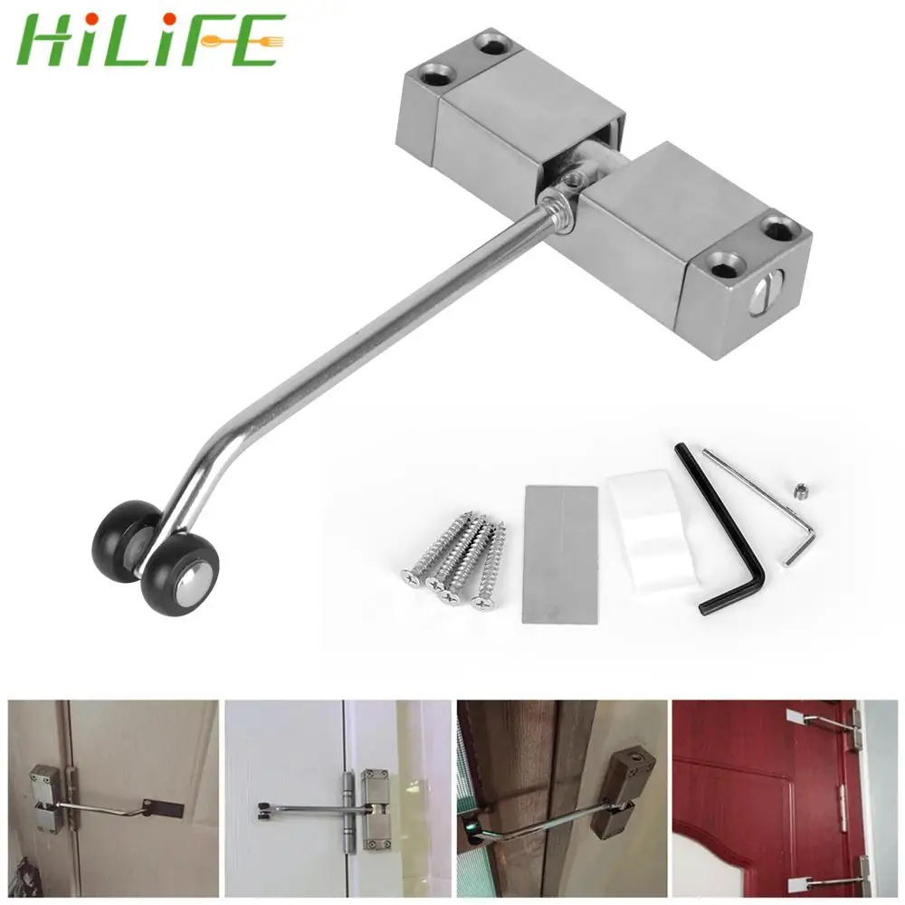 Automatic Spring Door Closer Durable Stainless Steel Security Lock Adjustable Door Closing Device Furniture Door Hardware