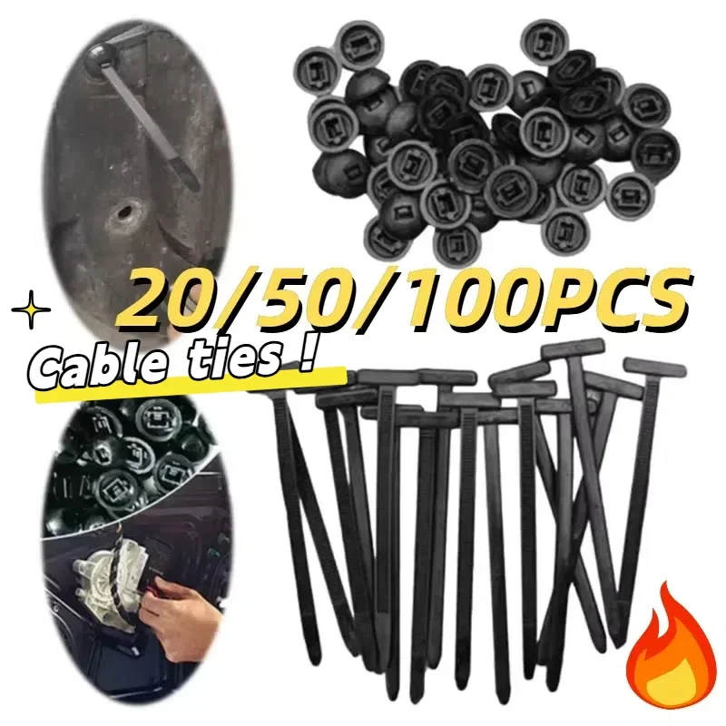 20/50/100 SZT. Nylonowe Uniwersalne Klamry do Kabli Samozaciskowe Plastikowe Nylonowe Opaski Kablowe Wytrzymałe Uchwyty do Opasek Samochodowych do Konserwacji