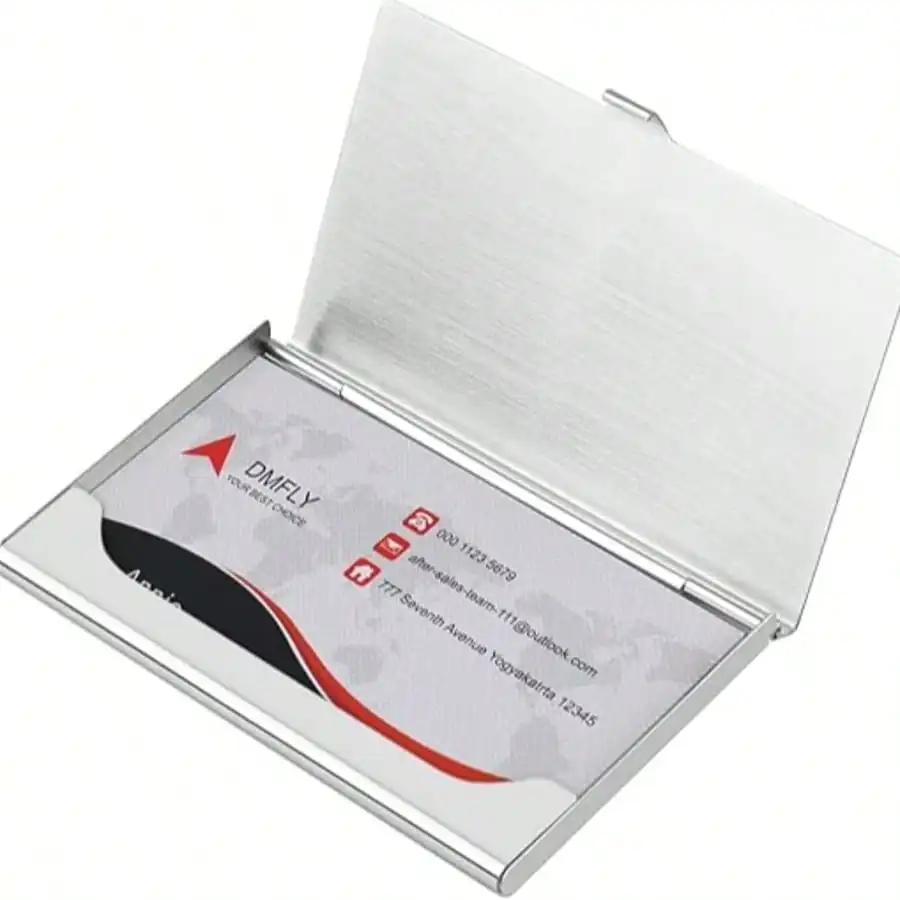 1/3pcs Metal Business Card Holder, Unisex Stainless Steel Card Case Fits 10-20 Cards, Ultra-Thin Pocket Card Wallet With Soft