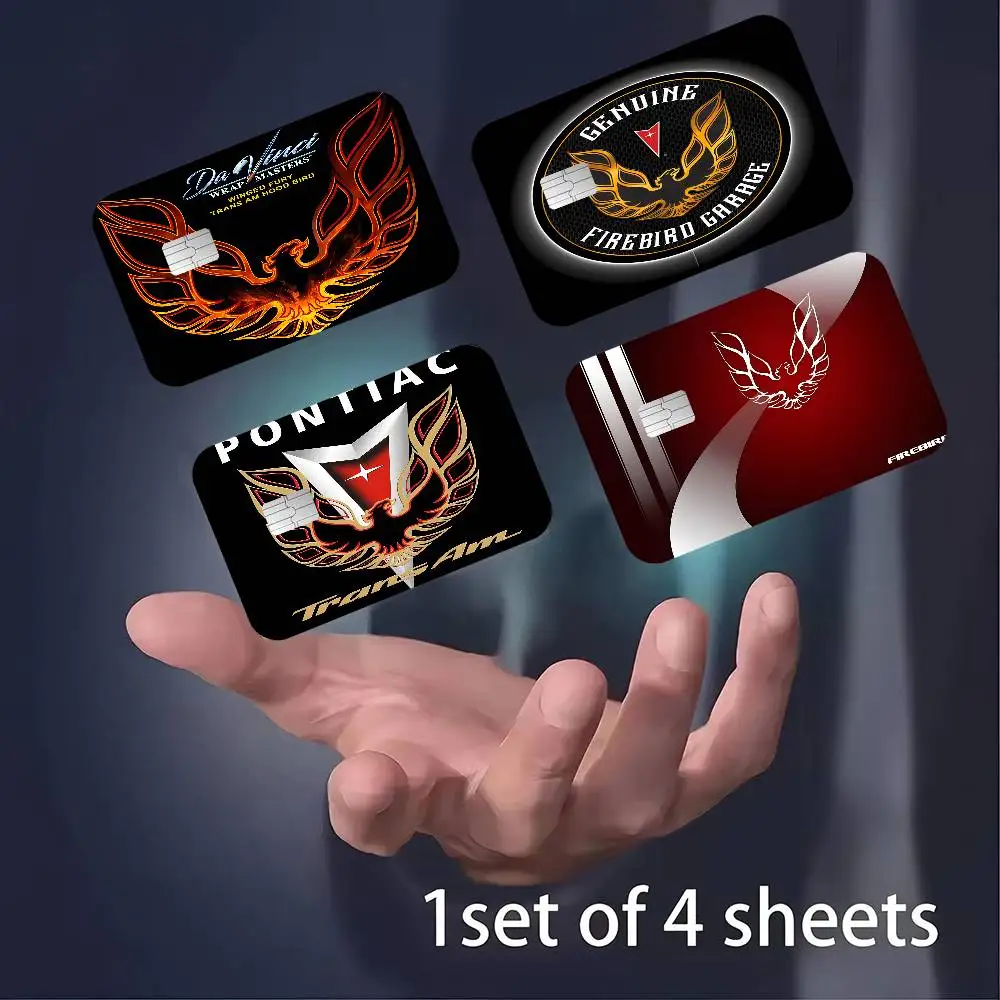 Pontiac Firebird Trans-Am Anime Matte Front Skin Film Sticker Cover For Small Chip Credit Card Debit Card