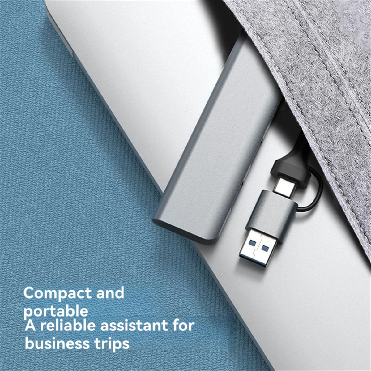 슈퍼 핫 듀얼 포트 USB 3.0 허브 확장 도크 타입-C에서 4포트 허브로