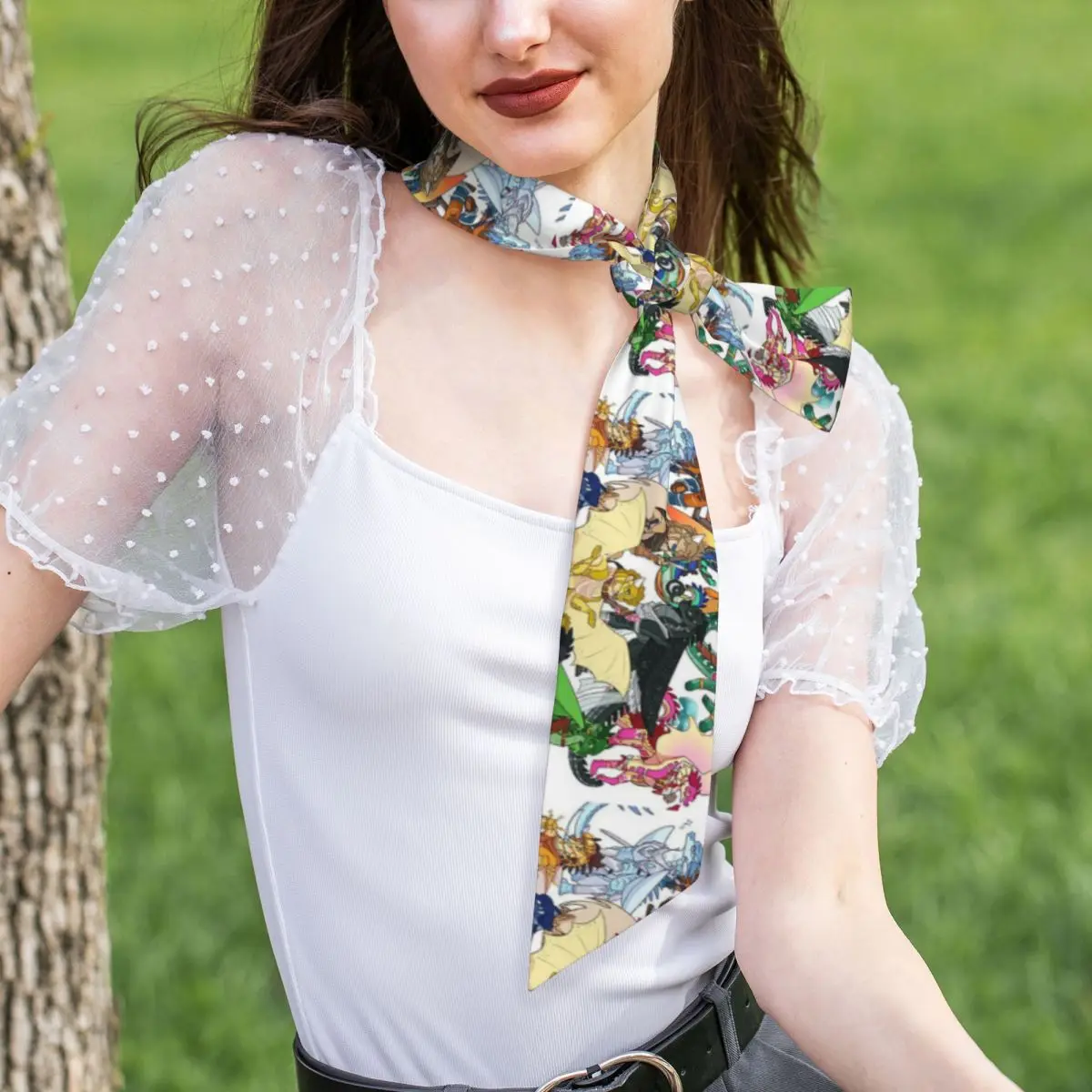 Wing Of Fire All Dragon (23) Women Long Narrow Scarf Soft Skinny Scarf Multi-use Neck Head Wrap for Office Daily Party