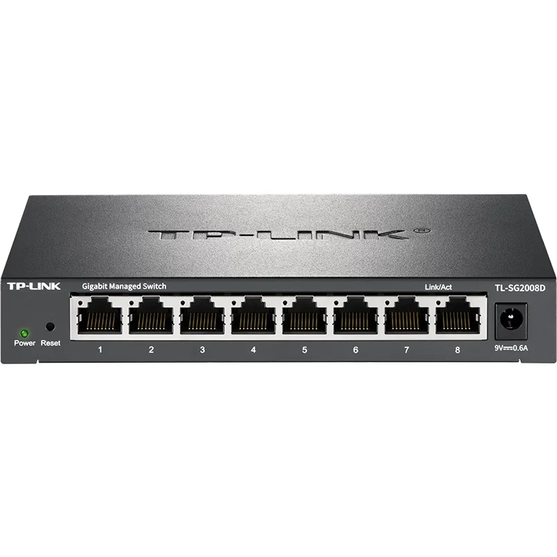 TP-Link 8 Port Gigabit Switch, Easy Smart Managed, Plug & Play, Sturdy Metal W/ Shielded Ports, Support QoS, Vlan (TL-SG2008D)