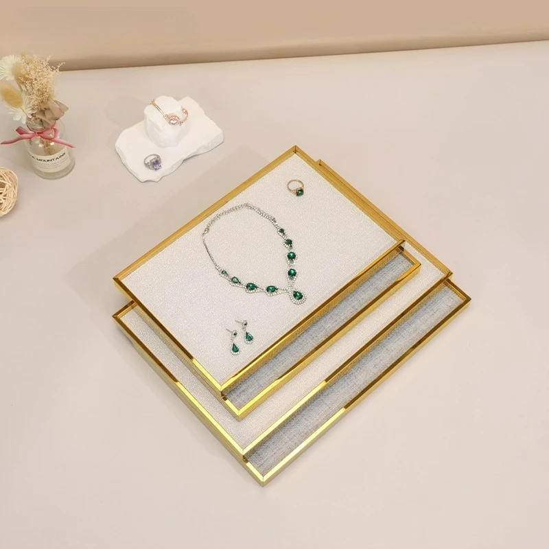 

Jewelry display tray, metal linen necklace, ring, photography display tray, jewelry viewing, display tray, goods arrangement