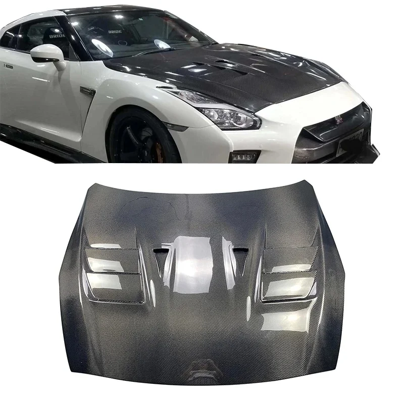 Carbon Fiber Front Bonnet for GTR R35 Engine Cover Hood
