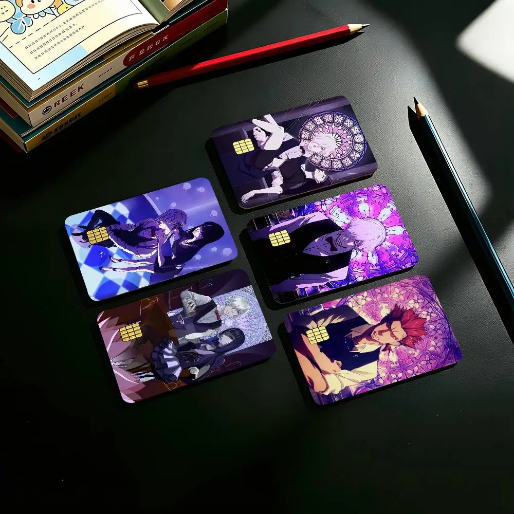 Classic Anime D-Death Parade Credit Card HD Stickers Game Card Decal Small Chip Waterproof Sticker Gift
