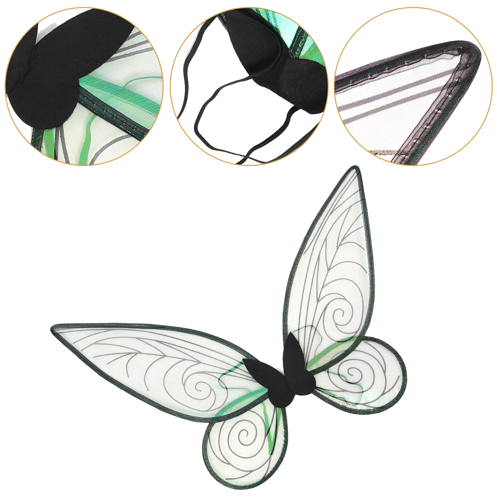 

Folding Snowflake Wings Kids Fairy Light Durable Wing Prop For Party Holiday Masquerade Photo Performance Decor Children