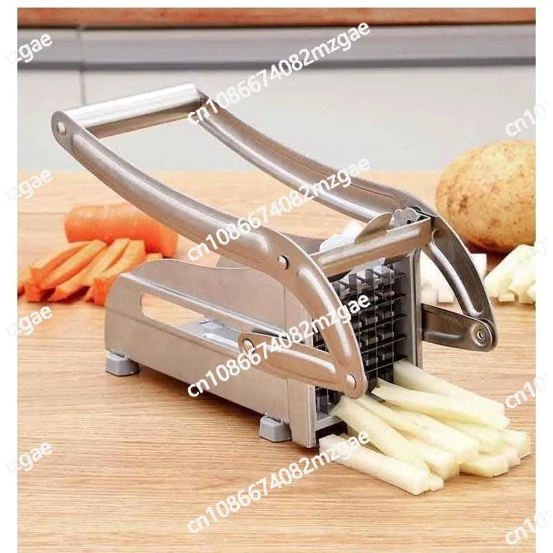 Household stainless steel portable hand press potato cutter cucumber French fries slitter