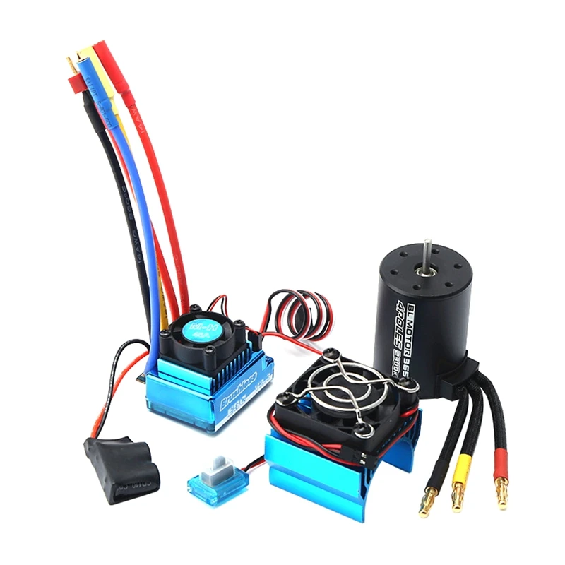 3650 2300KV Brushless Motor & With ESC &Heat Sink Cover Combo For 1:8/1:10 HSP HPI Wltoys RC Car RC Boat Part